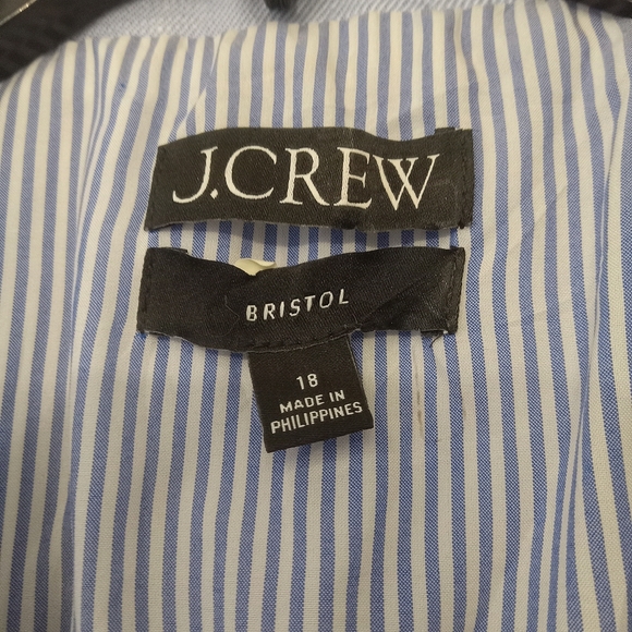 J. Crew Women's Blue Stretch Linen Blend Long Sleeve Bristol Blazer Size 18 - Picture 8 of 11